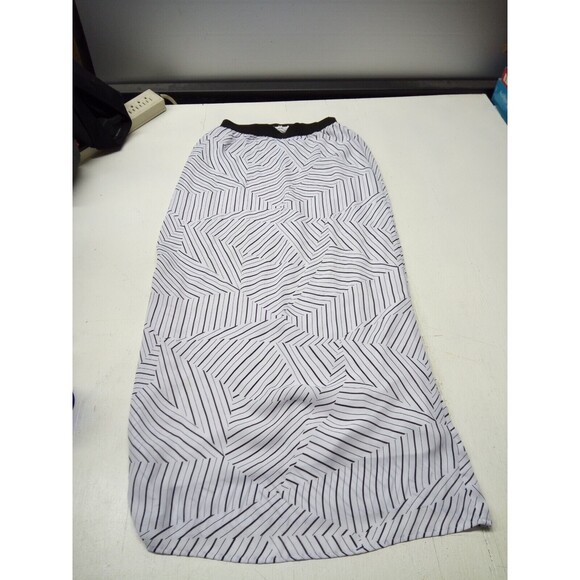 Worthington Black & White Geometrical Sheer Maxi Skirt Size Small - Picture 1 of 4